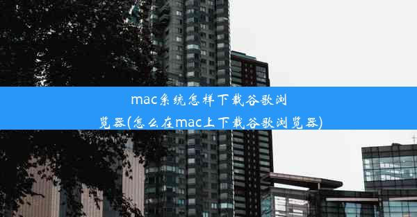 mac系统怎样下载谷歌浏览器(怎么在mac上下载谷歌浏览器)