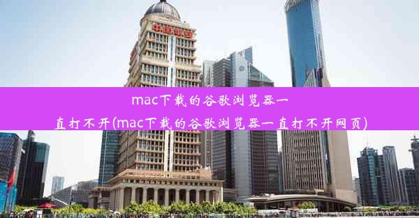 mac下载的谷歌浏览器一直打不开(mac下载的谷歌浏览器一直打不开网页)