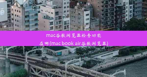 mac谷歌浏览器检查功能在哪(mac book air谷歌浏览器)