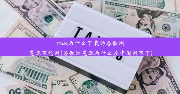 mac为什么下载的谷歌浏览器不能用(谷歌浏览器为什么在中国用不了)