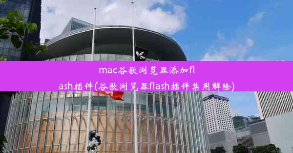 mac谷歌浏览器添加flash插件(谷歌浏览器flash插件禁用解除)