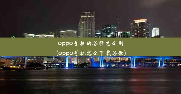 oppo手机的谷歌怎么用(oppo手机怎么下载谷歌)