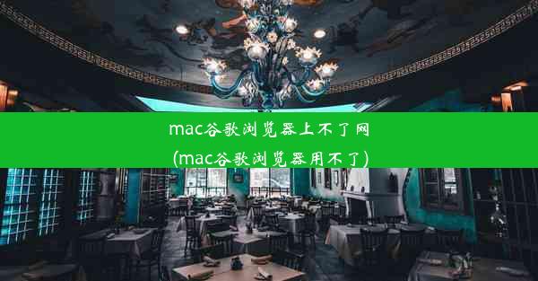 mac谷歌浏览器上不了网(mac谷歌浏览器用不了)