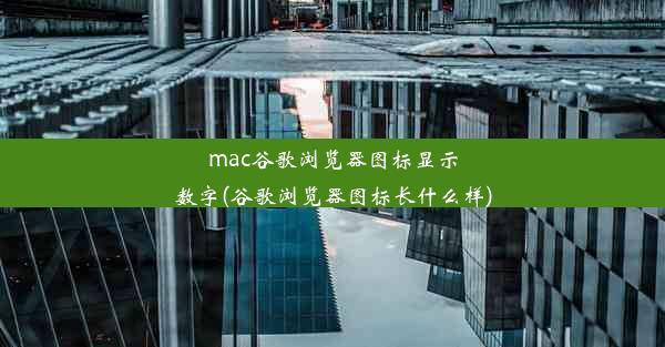 mac谷歌浏览器图标显示数字(谷歌浏览器图标长什么样)