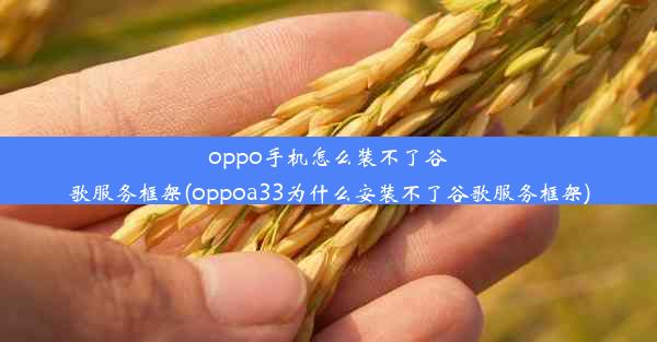 oppo手机怎么装不了谷歌服务框架(oppoa33为什么安装不了谷歌服务框架)