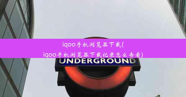 iqoo手机浏览器下载(iqoo手机浏览器下载记录怎么查看)