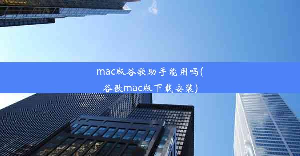 mac版谷歌助手能用吗(谷歌mac版下载安装)