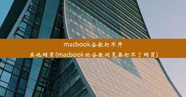 macbook谷歌打不开其他网页(macbook的谷歌浏览器打不了网页)