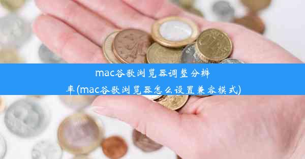 mac谷歌浏览器调整分辨率(mac谷歌浏览器怎么设置兼容模式)