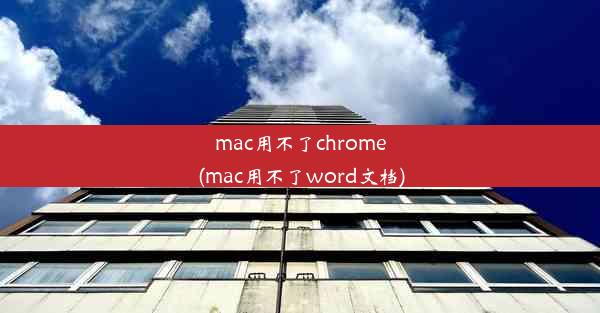 mac用不了chrome(mac用不了word文档)