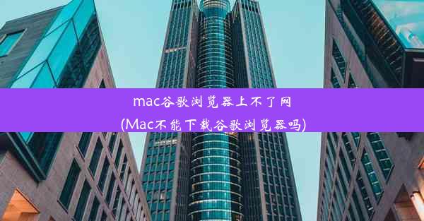 mac谷歌浏览器上不了网(Mac不能下载谷歌浏览器吗)