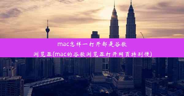 mac怎样一打开都是谷歌浏览器(mac的谷歌浏览器打开网页特别慢)