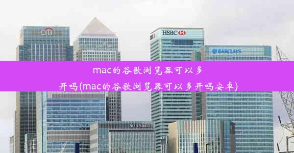 mac的谷歌浏览器可以多开吗(mac的谷歌浏览器可以多开吗安卓)