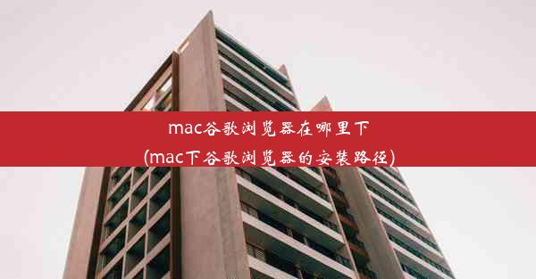 mac谷歌浏览器在哪里下(mac下谷歌浏览器的安装路径)