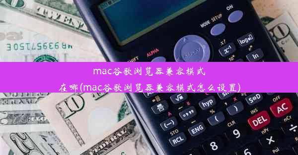 mac谷歌浏览器兼容模式在哪(mac谷歌浏览器兼容模式怎么设置)