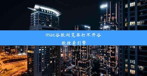 mac谷歌浏览器打不开谷歌搜索引擎