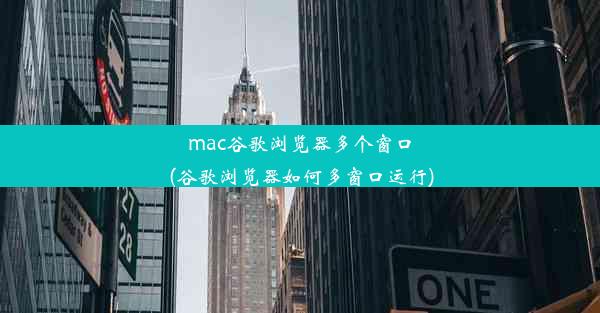 mac谷歌浏览器多个窗口(谷歌浏览器如何多窗口运行)