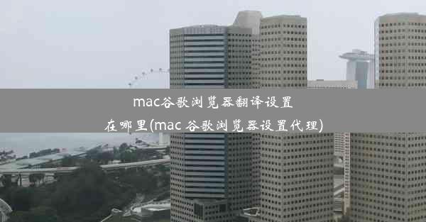 mac谷歌浏览器翻译设置在哪里(mac 谷歌浏览器设置代理)