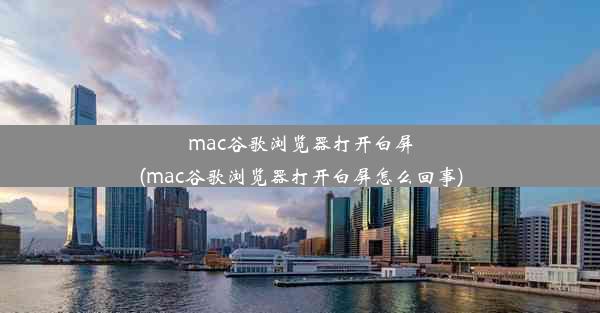 mac谷歌浏览器打开白屏(mac谷歌浏览器打开白屏怎么回事)