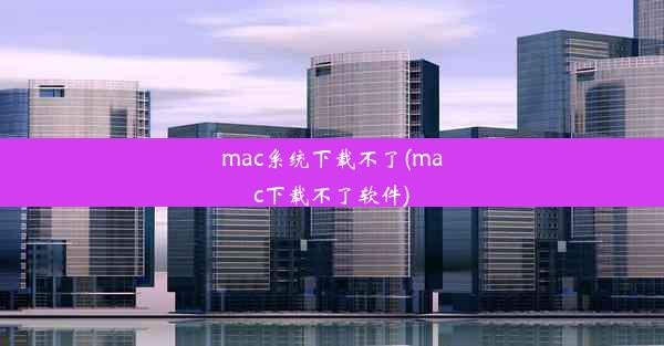 mac系统下载不了(mac下载不了软件)