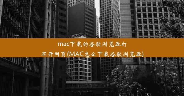 mac下载的谷歌浏览器打不开网页(MAC怎么下载谷歌浏览器)