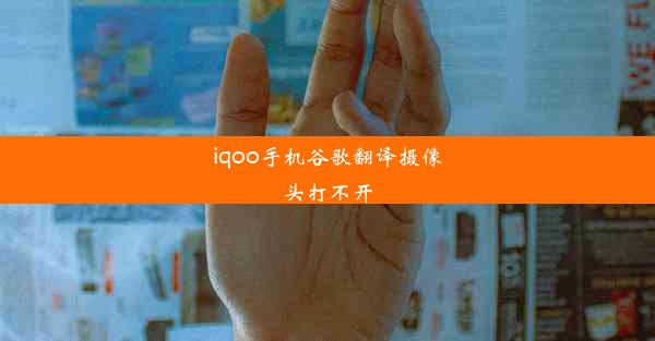 iqoo手机谷歌翻译摄像头打不开