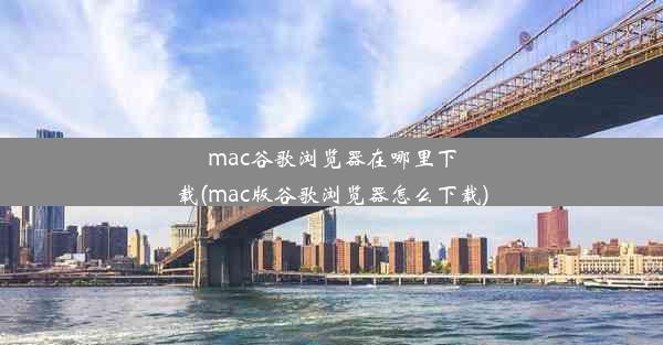 mac谷歌浏览器在哪里下载(mac版谷歌浏览器怎么下载)