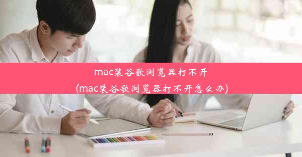 mac装谷歌浏览器打不开(mac装谷歌浏览器打不开怎么办)