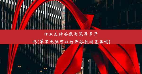 mac支持谷歌浏览器多开吗(苹果电脑可以打开谷歌浏览器吗)