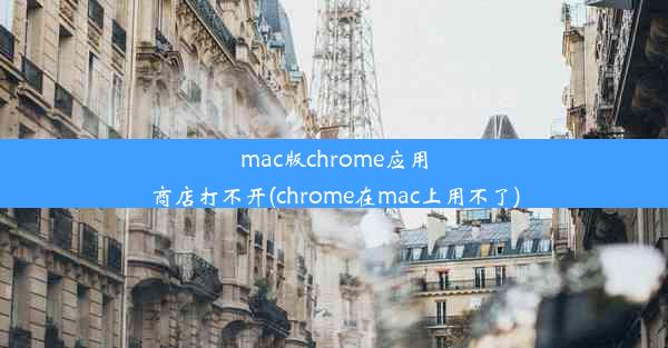 mac版chrome应用商店打不开(chrome在mac上用不了)