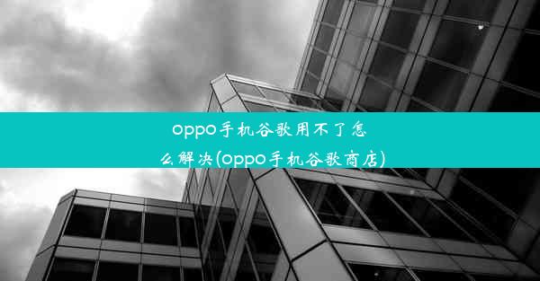 oppo手机谷歌用不了怎么解决(oppo手机谷歌商店)