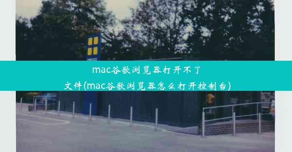 mac谷歌浏览器打开不了文件(mac谷歌浏览器怎么打开控制台)