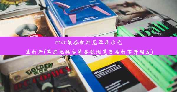 mac装谷歌浏览器显示无法打开(苹果电脑安装谷歌浏览器后打不开网友)