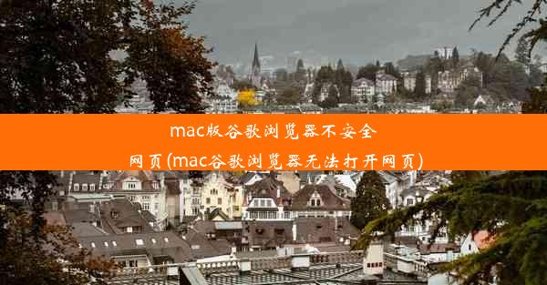 mac版谷歌浏览器不安全网页(mac谷歌浏览器无法打开网页)