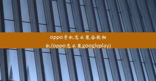 oppo手机怎么装谷歌相机(oppo怎么装googleplay)