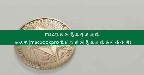 mac谷歌浏览器开启摄像头权限(macbookpro里的谷歌浏览器摄像头无法使用)