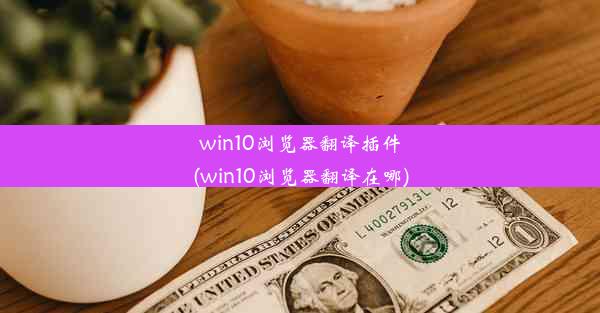 win10浏览器翻译插件(win10浏览器翻译在哪)