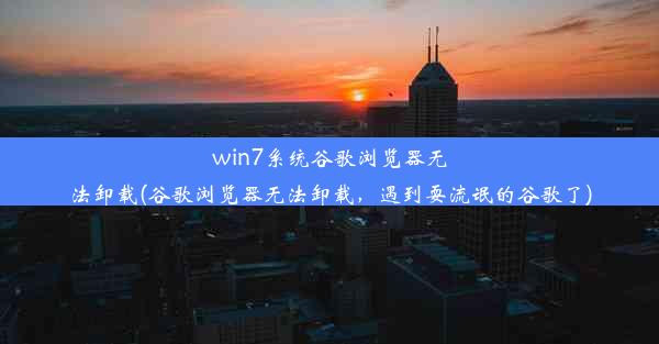 win7系统谷歌浏览器无法卸载(谷歌浏览器无法卸载，遇到耍流氓的谷歌了)