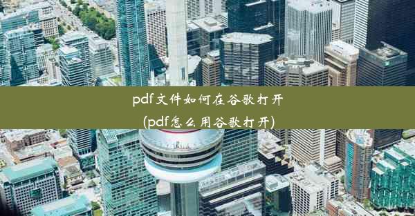 pdf文件如何在谷歌打开(pdf怎么用谷歌打开)