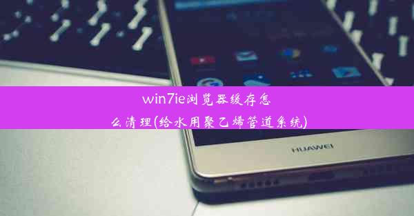 win7ie浏览器缓存怎么清理(给水用聚乙烯管道系统)