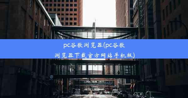 pc谷歌浏览器(pc谷歌浏览器下载官方网站手机版)