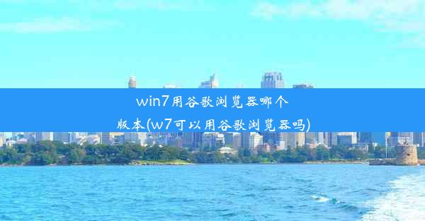 win7用谷歌浏览器哪个版本(w7可以用谷歌浏览器吗)