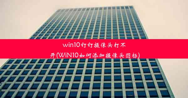 win10钉钉摄像头打不开(WiN10如何添加摄像头图标)