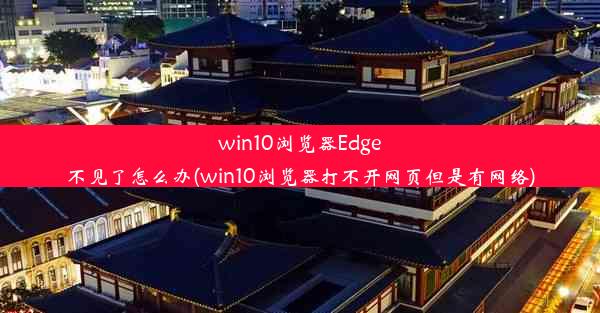 win10浏览器Edge不见了怎么办(win10浏览器打不开网页但是有网络)