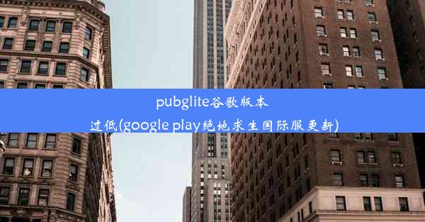 pubglite谷歌版本过低(google play绝地求生国际服更新)