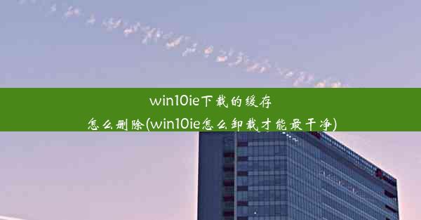 win10ie下载的缓存怎么删除(win10ie怎么卸载才能最干净)