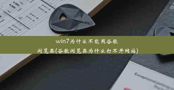 win7为什么不能用谷歌浏览器(谷歌浏览器为什么打不开网站)