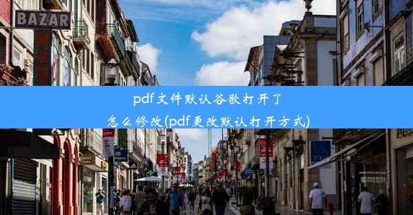 pdf文件默认谷歌打开了怎么修改(pdf更改默认打开方式)