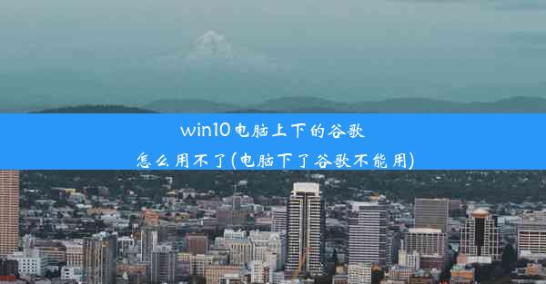 win10电脑上下的谷歌怎么用不了(电脑下了谷歌不能用)