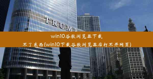 win10谷歌浏览器下载不了东西(win10下载谷歌浏览器后打不开网页)